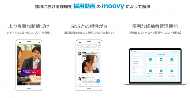 新しい採用手法を提案。採用動画配信プラットフォーム「moovy」、β版公開