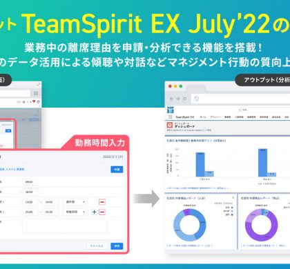 勤怠管理と経費精算を改善「TeamSpirit EX July’22」リリース