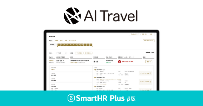 人事労務ソフト「SmartHR」、出張予約手配・管理の「AI Travel」と連携
