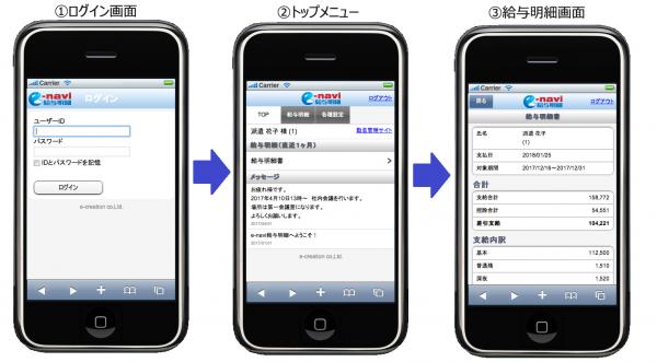 「スタッフナビゲーター」の「e-navi給与明細WEB」、スマートフォン対応版をリリースへ